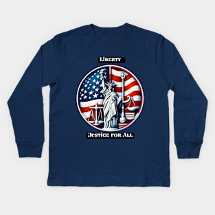 Liberty & Justice for All Kids Long Sleeve T-Shirt